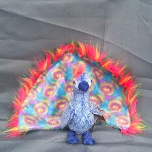 Colorful Plush flashy the Peacock stuffy